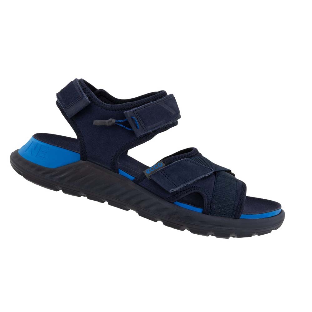 Men\'s Ecco Exowrap 3strap Sandals Blue / Blue | SG 588VRW